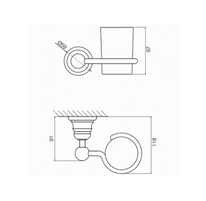 F6063/1CR.RU СТАКАН НАСТЕННЫЙ VICTORY